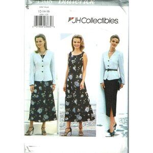 Butterick Sewing Pattern 4508 Misses Petite Jacket Dress & Skirt Sizes 12-16